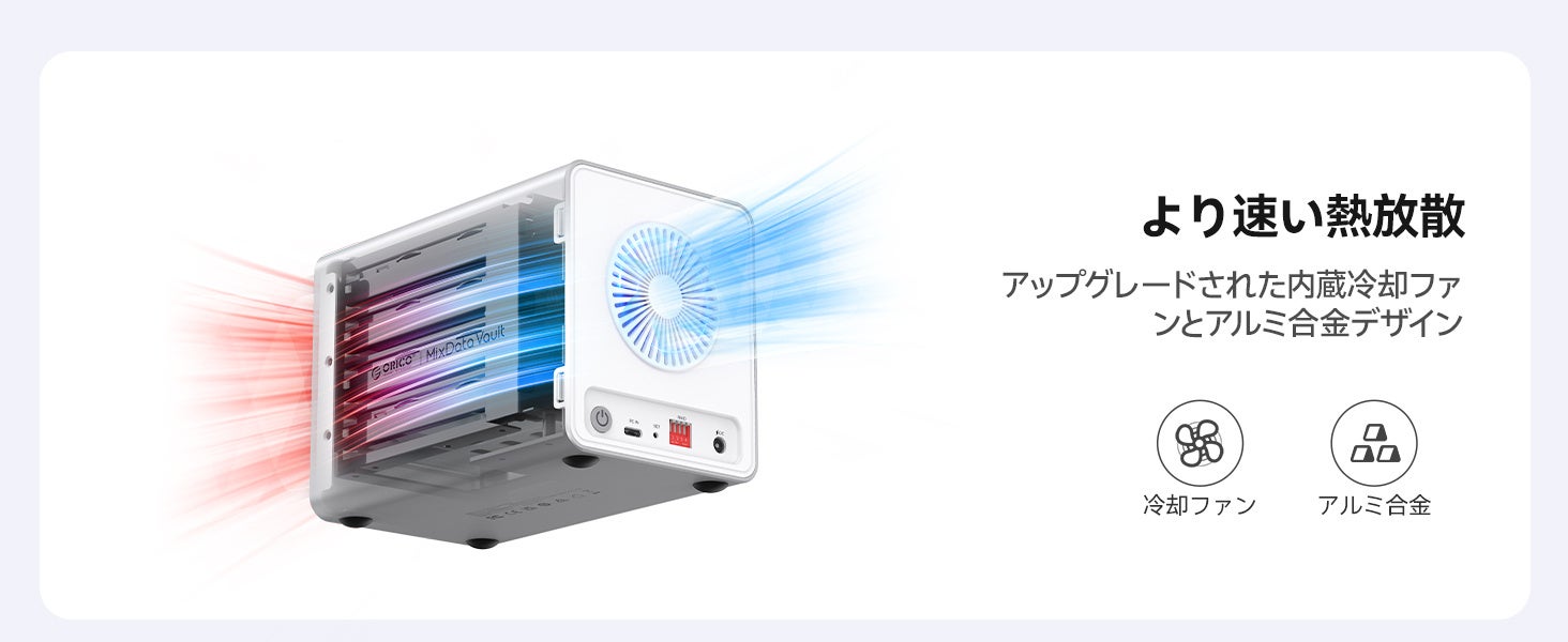 ORICO、最大32TB対応の4ベイM.2 SSD RAIDケースを発売 - 画像4