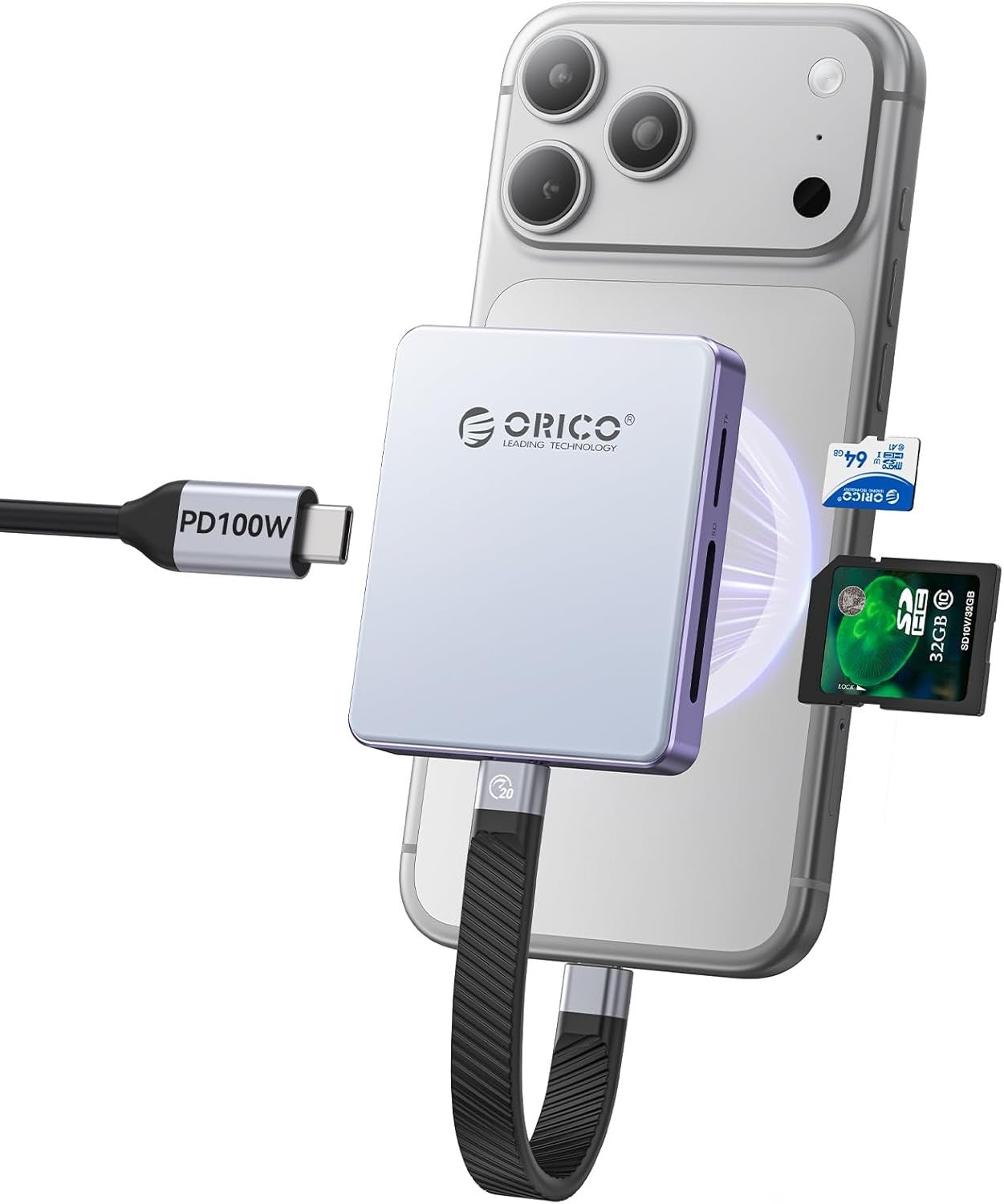 ORICO、iPhone 15/16/17 Pro対応のマグネット式SSDケース