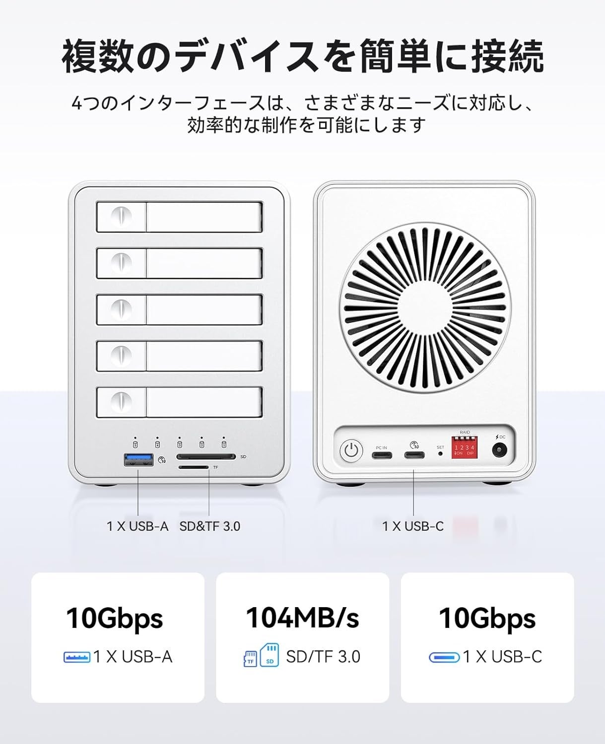 ORICO、最大120TB拡張に対応した2.5インチRAID SSDケースを発表 - 画像4