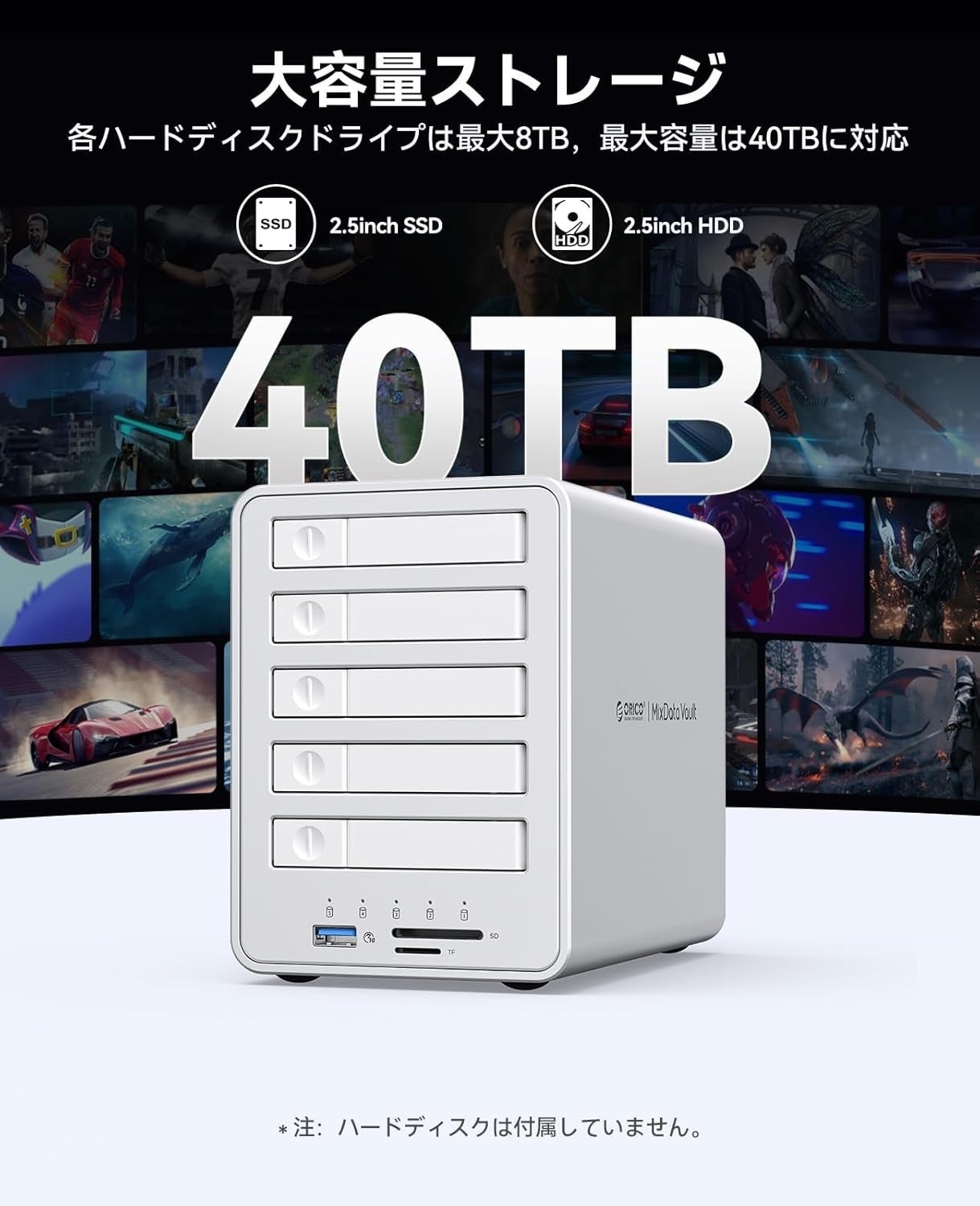ORICO、最大120TB拡張に対応した2.5インチRAID SSDケースを発表 - 画像5