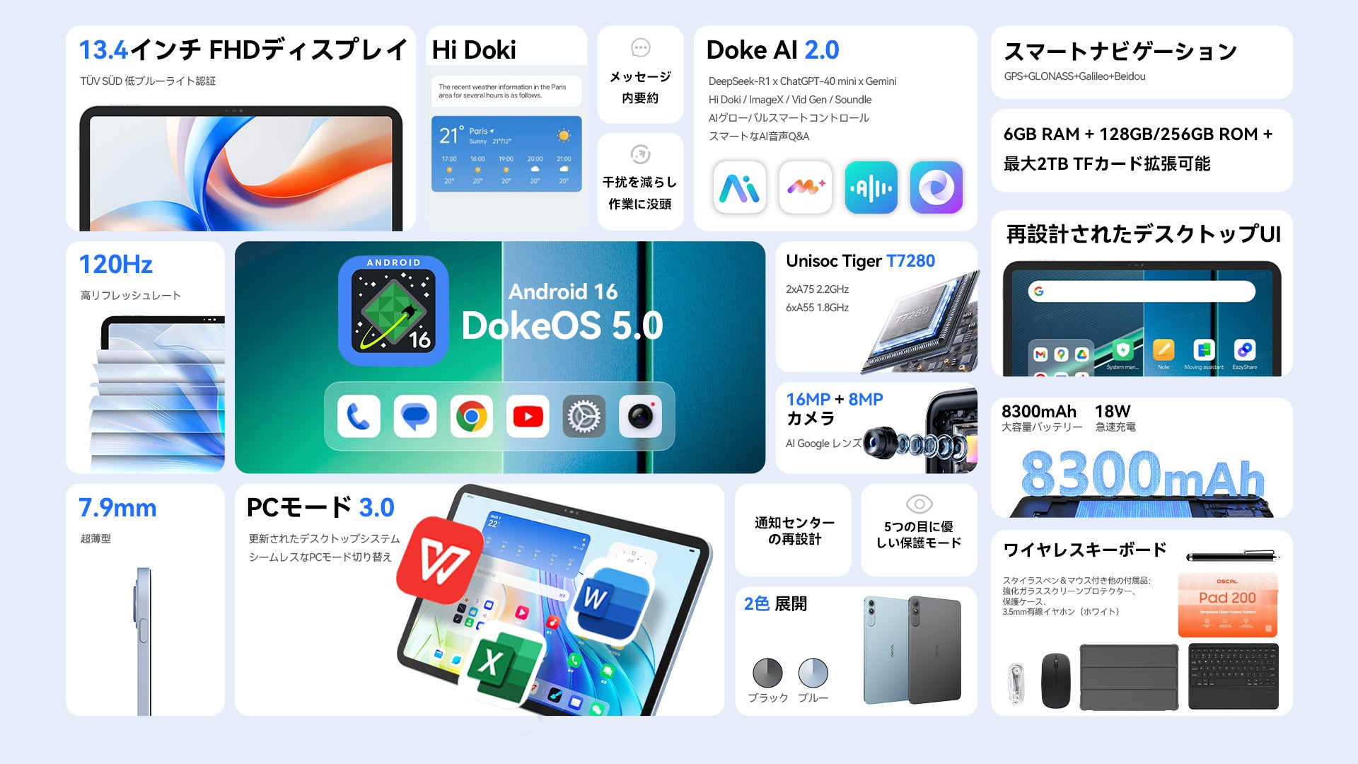 OSCAL、初のAI搭載フラッグシップタブレット「Pad 200」を発表 - 画像1