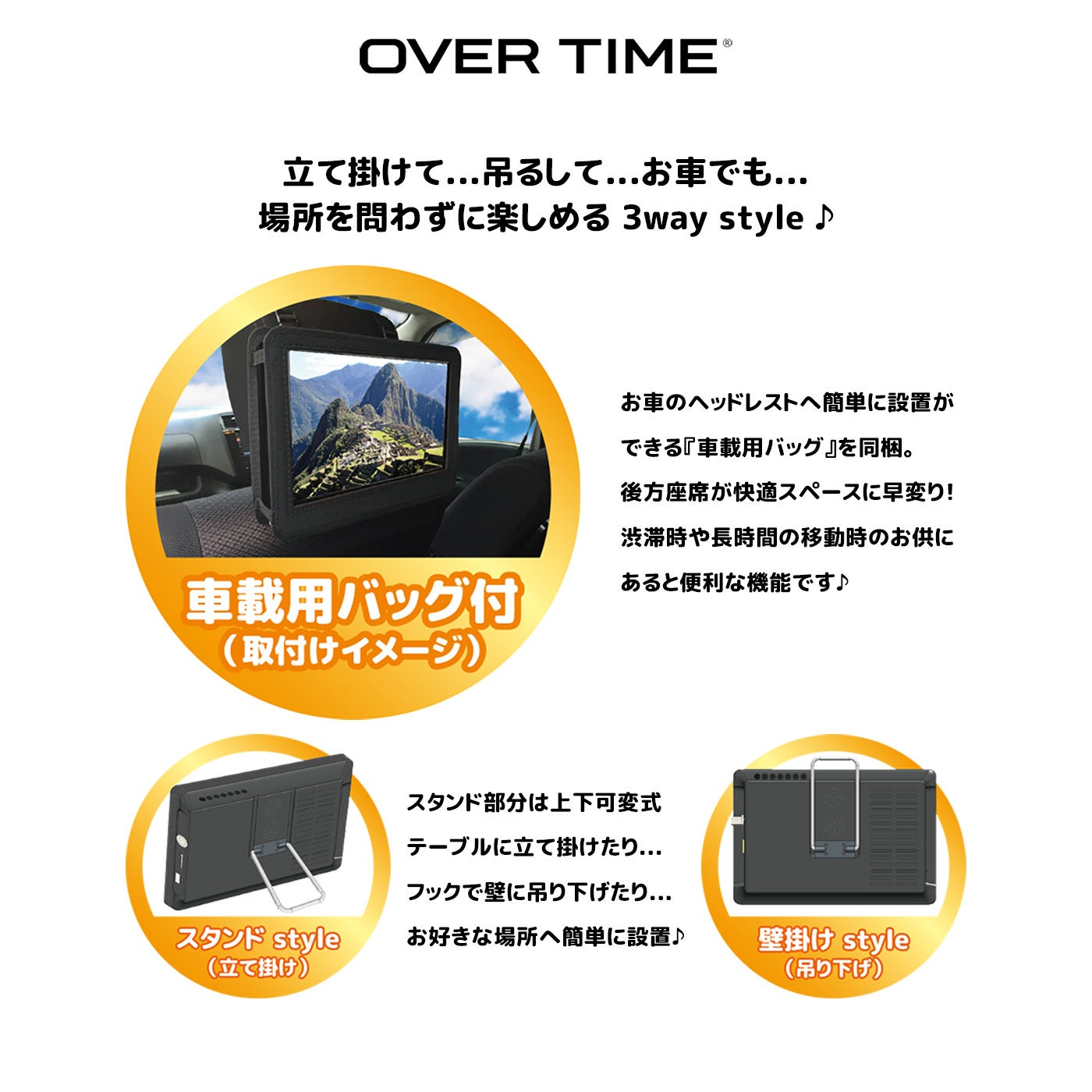 ダイアモンドヘッド、地デジ対応10.1インチDVDプレイヤーを発売｜充実した外部接続と電源供給