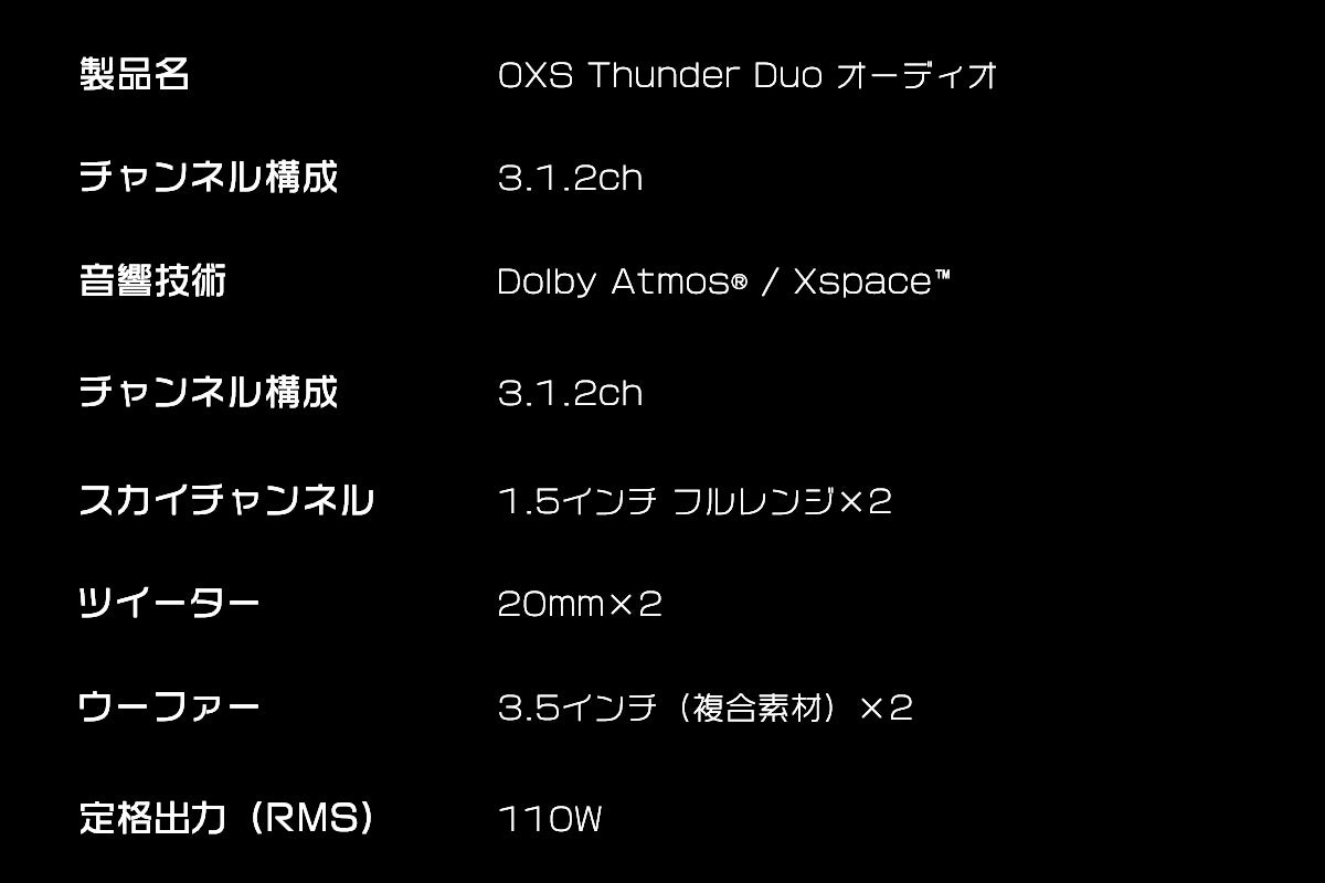 OXS、Dolby Atmos対応ワイヤレススピーカー『Thunder Duo』をMakuakeで先行販売開始 - 画像11