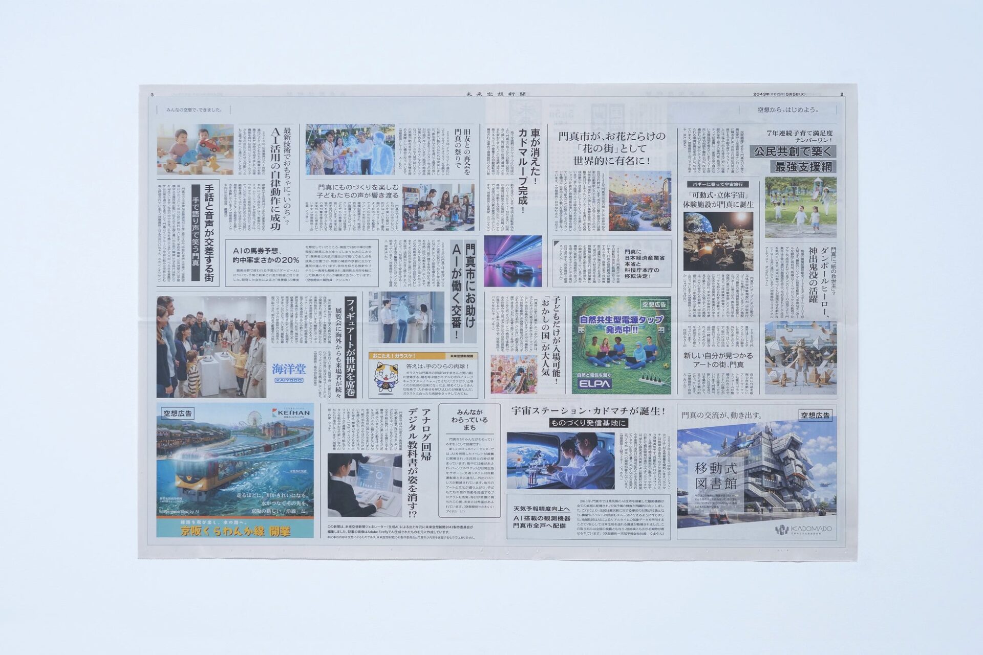 パナソニック、「未来空想新聞2043門真市版」を5月5日に発行 - 画像4