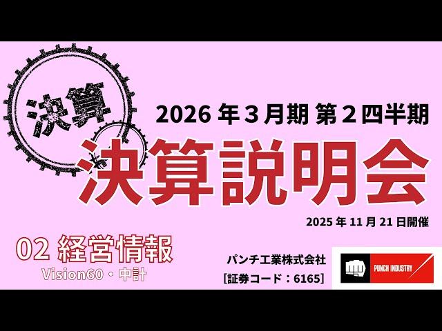 パンチ工業、決算説明会動画をYouTubeで公開 - 画像3