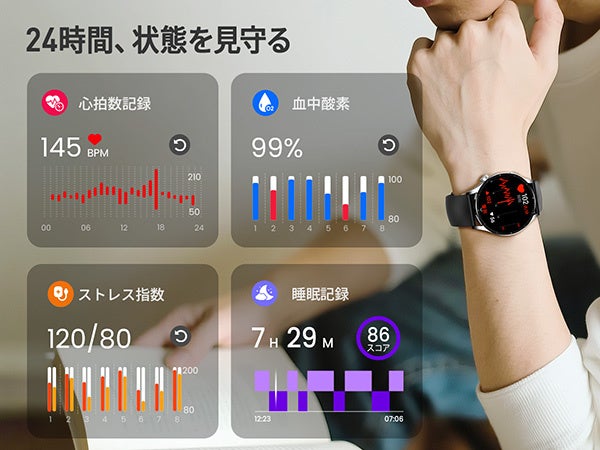 FOSMET、AI文字盤・ChatGPT・健康分析を搭載したスマートウォッチ「QS40 第三世代」を発売 - 画像4