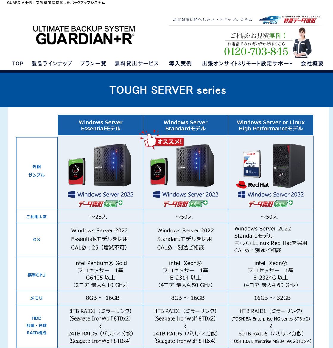 リプラス、データ復旧保証付きの高耐久サーバを発売 - 画像6
