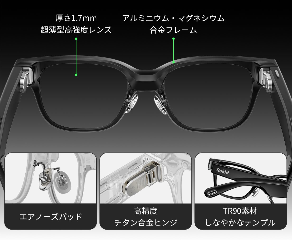 Rokid Glasses スペック 実機