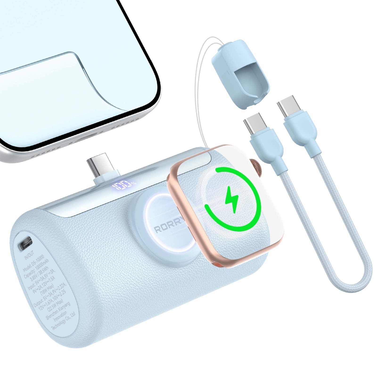 RORRY、モバイルバッテリー「PalmGo」に新色ミントと水色を追加 - 画像2