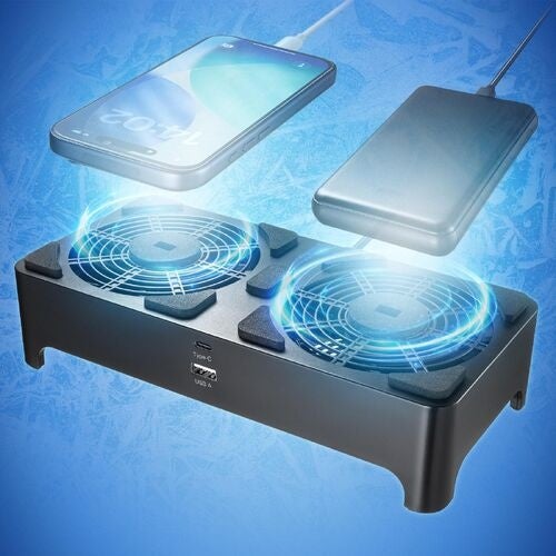 サンワダイレクト、置くだけで自動冷却するセンサー搭載の小型クーラーを発売｜Wファン設計で幅広い機器に対応