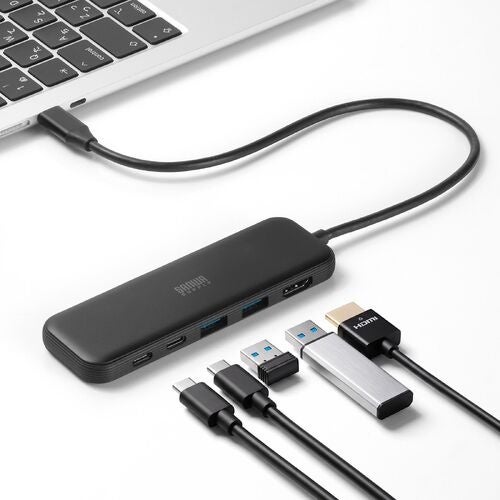サンワダイレクト、厚さ12mmの薄型5-in-1 USB-Cハブを発売 - 画像2