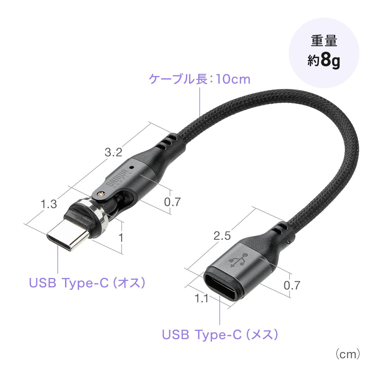 サンワダイレクト、540度回転USB-C変換アダプタケーブルを2種類発売 - 画像19