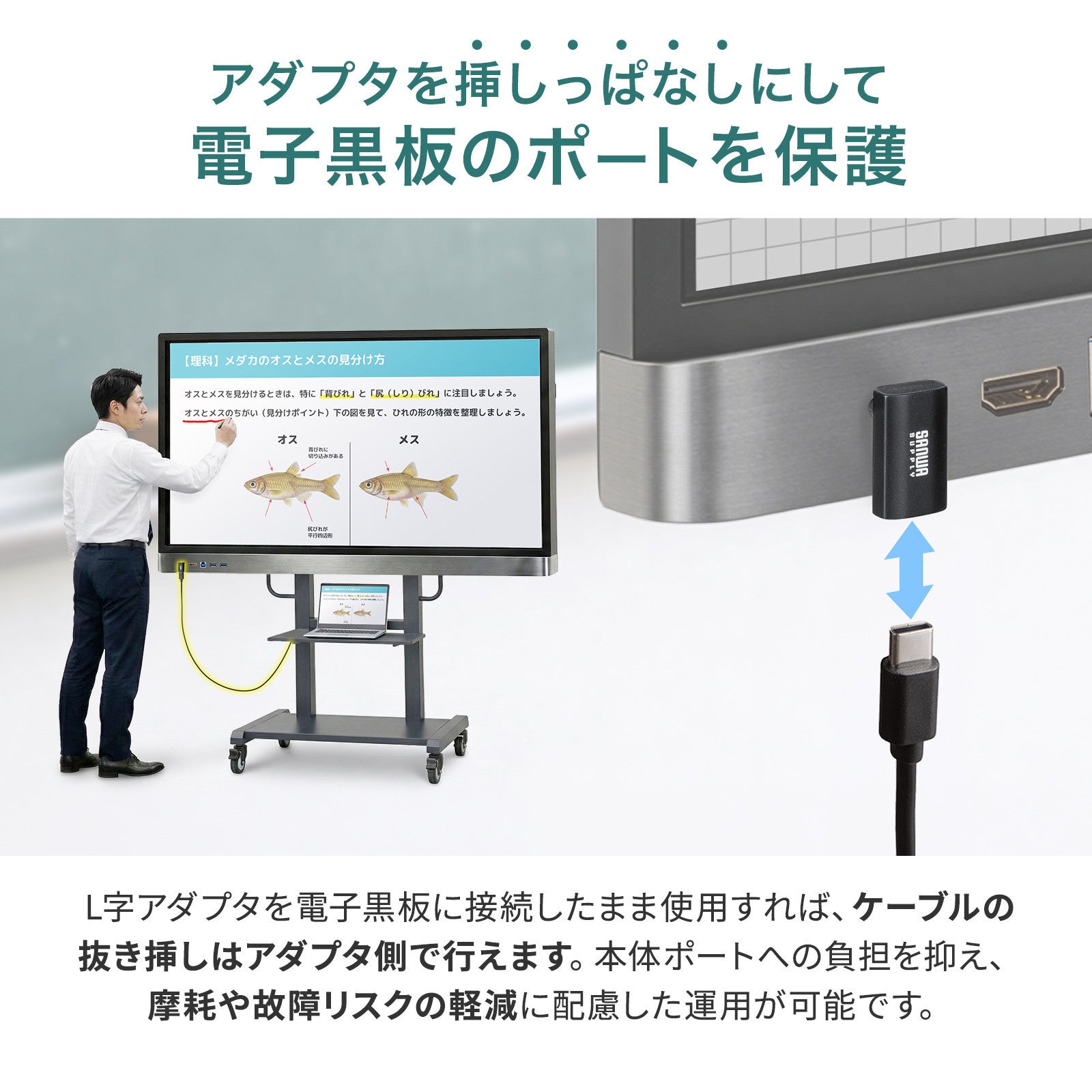 サンワサプライ、最大40Gbps・240W対応のL字型Type-C変換アダプタを発売 - 画像4