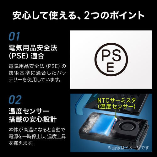 サンワダイレクト、リン酸鉄電池採用の3WAYベルトファンを発売 - 画像6