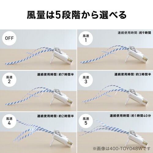 サンワダイレクト、リン酸鉄電池採用の3WAYベルトファンを発売 - 画像9