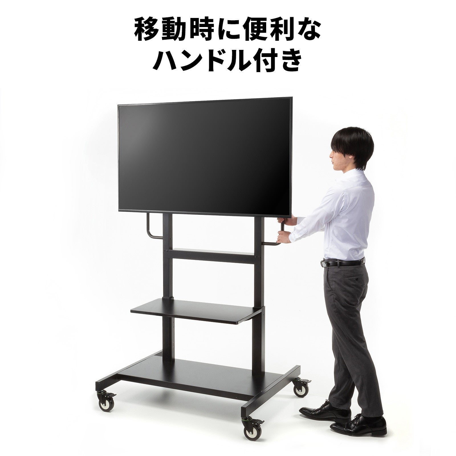 サンワサプライ、100型対応の手動上下昇降ディスプレイスタンドを発売 - 画像19
