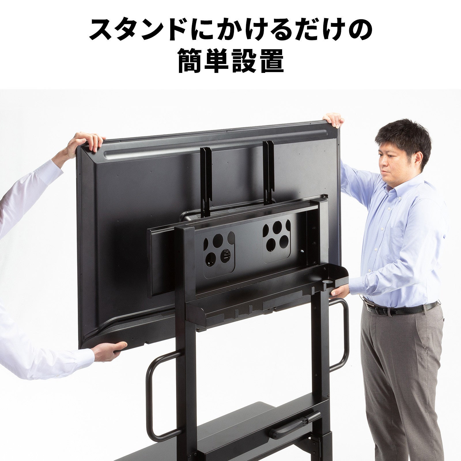 サンワサプライ、100型対応の手動上下昇降ディスプレイスタンドを発売 - 画像20