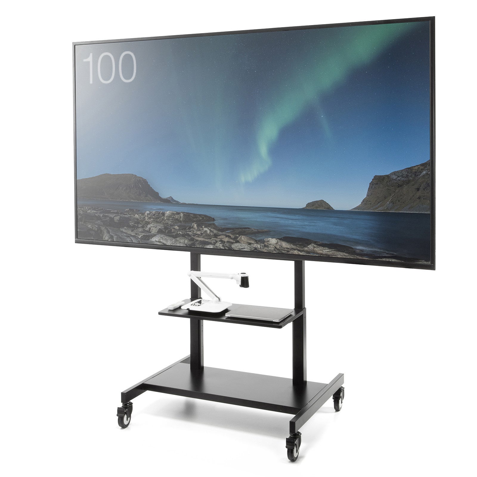 サンワサプライ、100型対応の手動上下昇降ディスプレイスタンドを発売 - 画像4