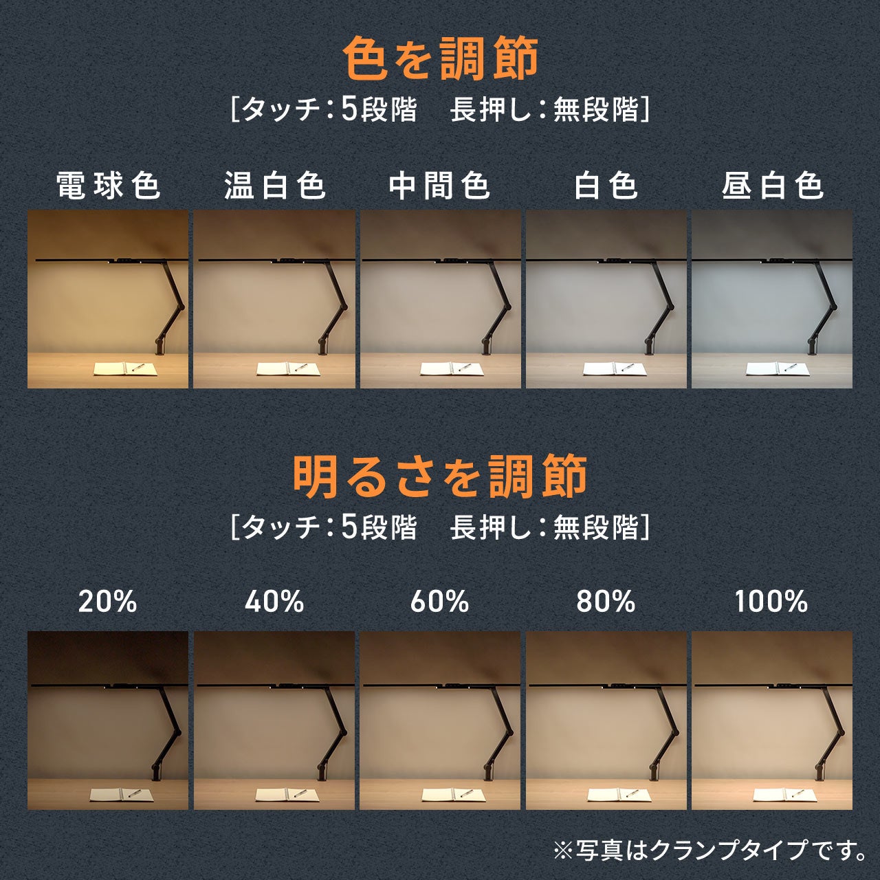 サンワダイレクト、幅95cmのワイドデスクライト「800-LED104」を発売 - 画像7