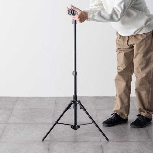 地面に置くだけ！サンワダイレクトから超軽量自動開脚三脚 - 画像2