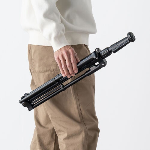 地面に置くだけ！サンワダイレクトから超軽量自動開脚三脚 - 画像3