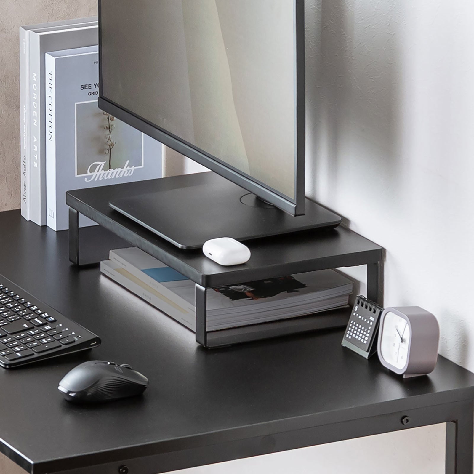 サンワダイレクト、幅40cmの省スペース木製モニター台を発売 - 画像3