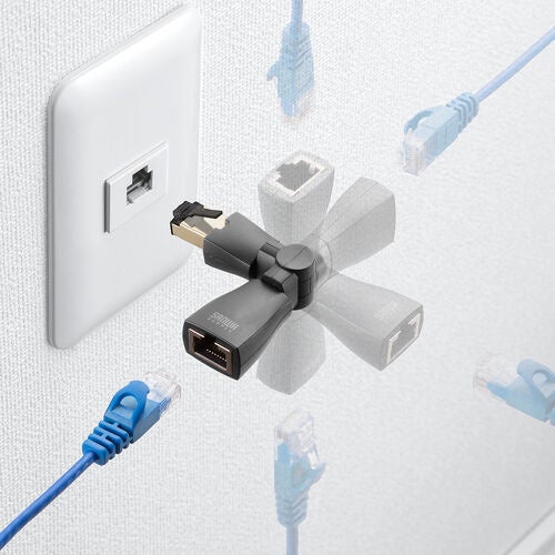 狭所配線に革命！回転式LAN中継アダプタが新発売 - 画像2