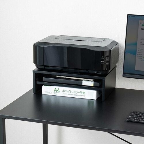 サンワダイレクト、収納力に優れた2段式木製モニター台を発売 - 画像3