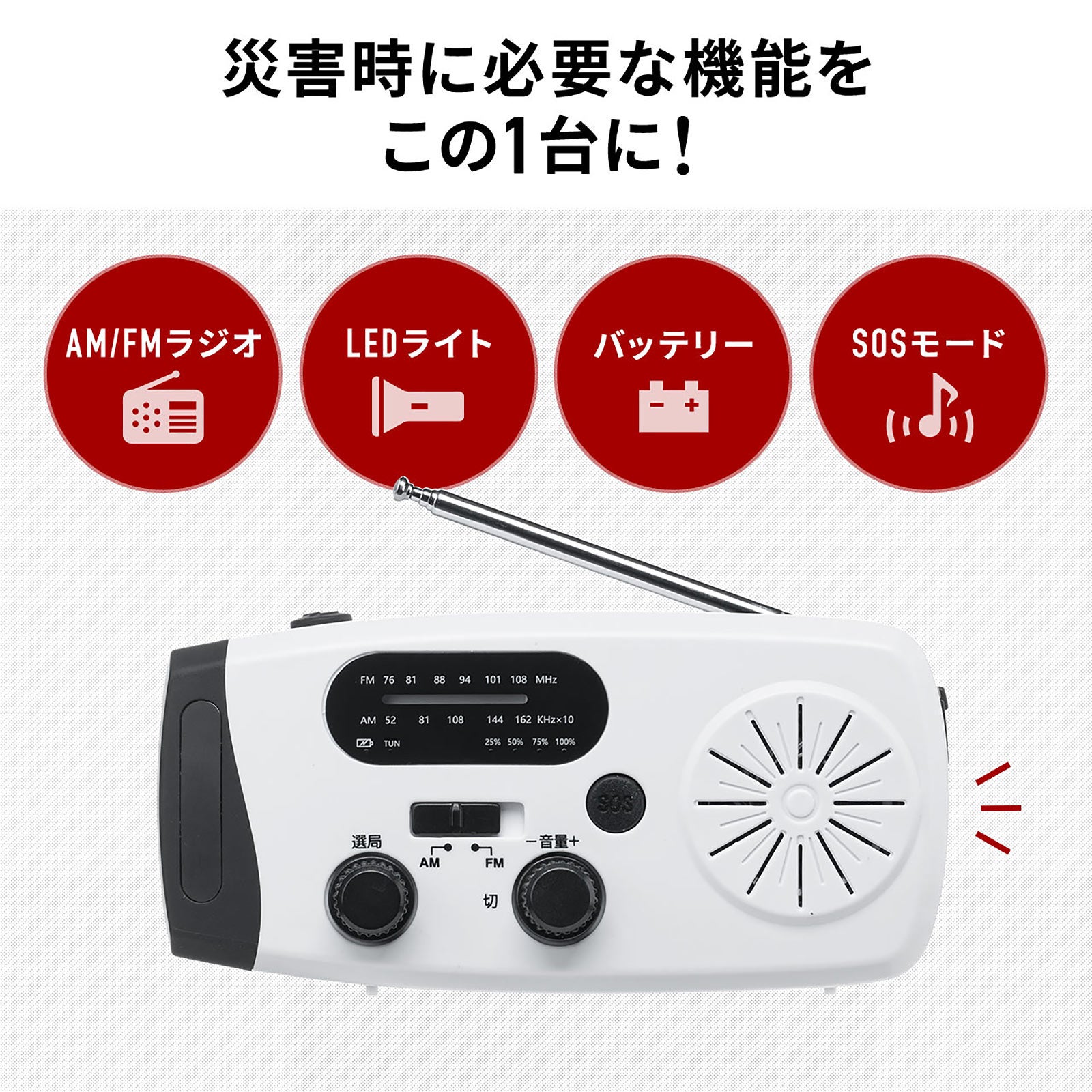 1台で安心!サンワダイレクトから多機能防災ラジオ発売 - 画像4