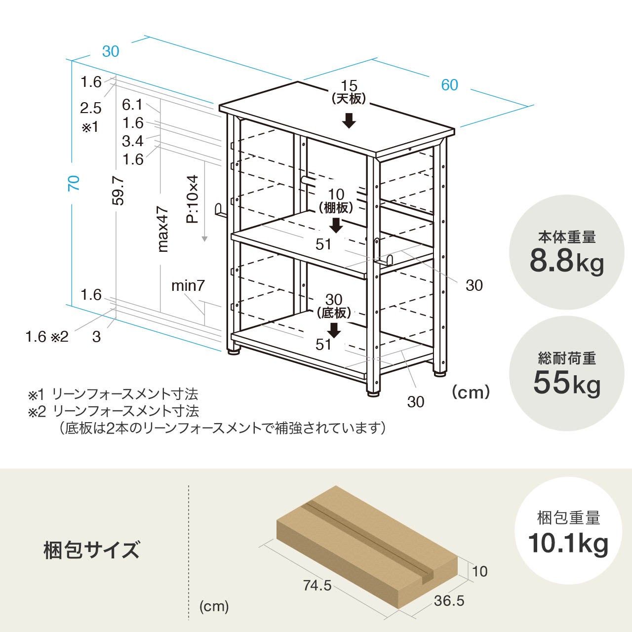 サンワダイレクト、デスク横に配置できるオープンラックを発売 - 画像11