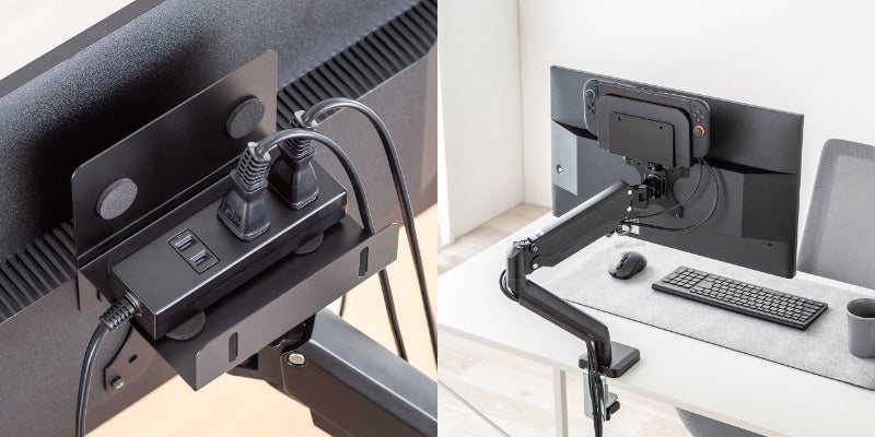 モニター裏を収納に！サンワダイレクトから新ホルダー発売 - 画像2