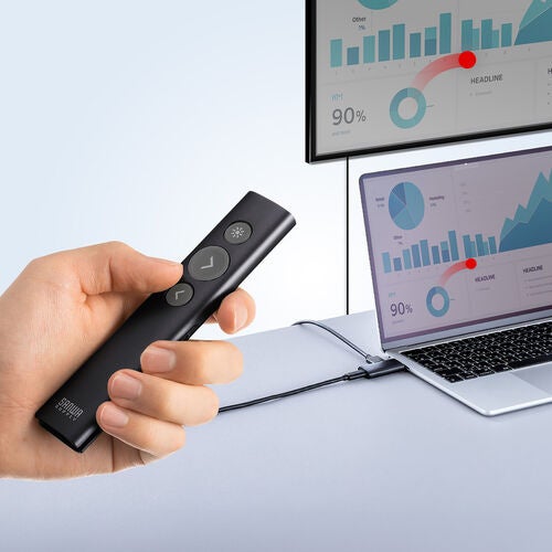 サンワダイレクト、HDMI出力&充電対応の多機能ワイヤレスプレゼンターを発売 - 画像4
