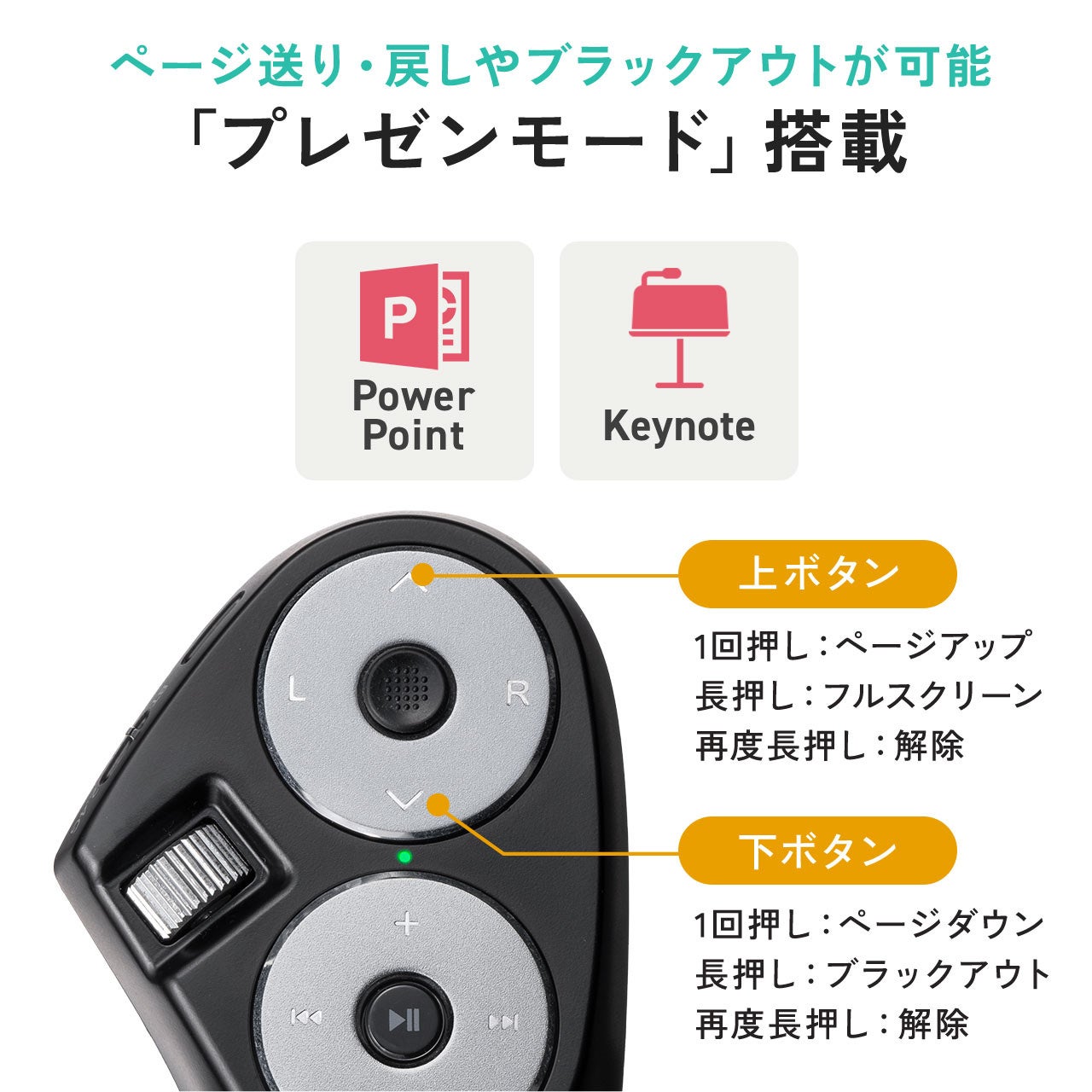 サンワダイレクト、空中操作対応のワイヤレスハンディマウスを発売 - 画像11