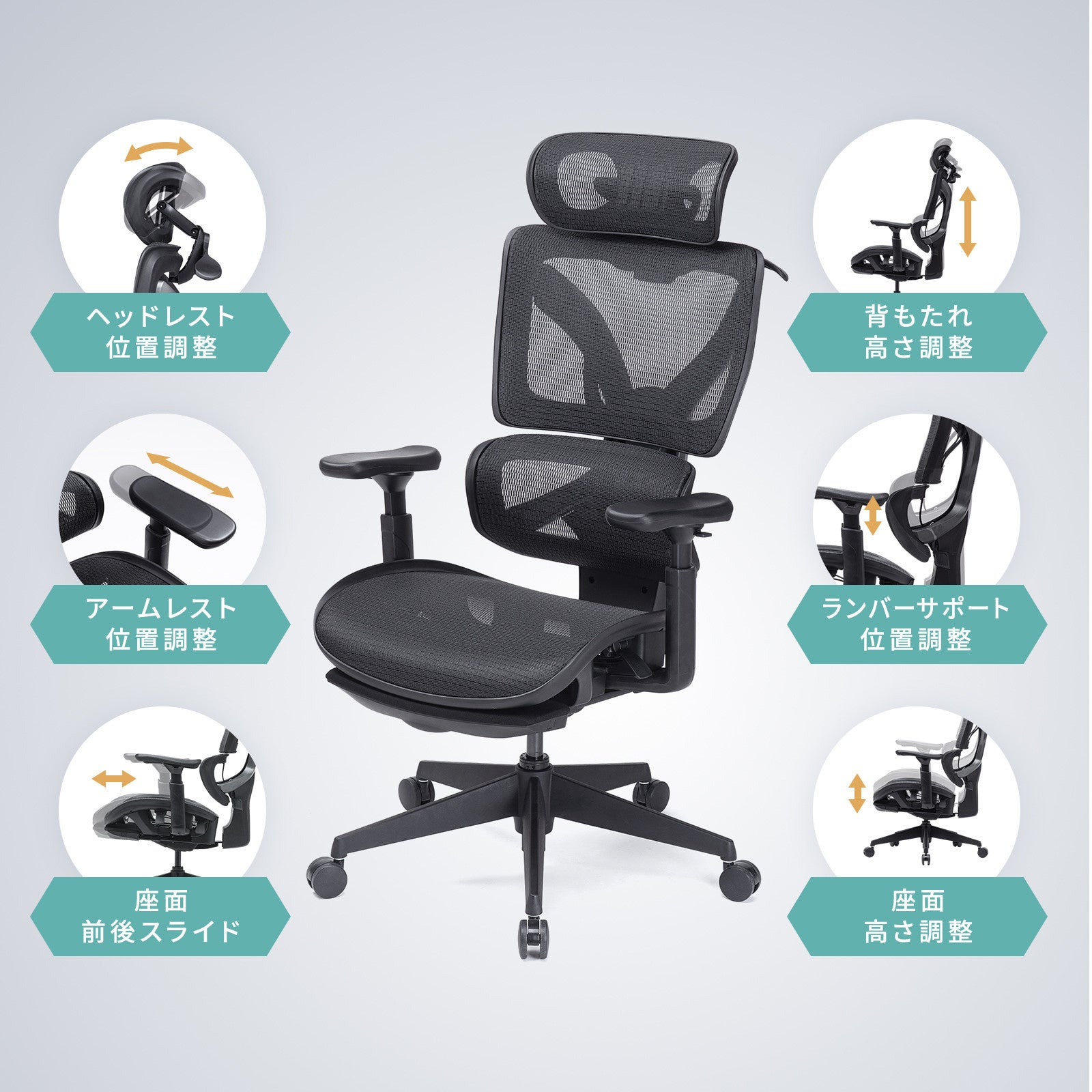 サンワサプライ、日本人体型に適合した多機能メッシュチェアを発売 - 画像6