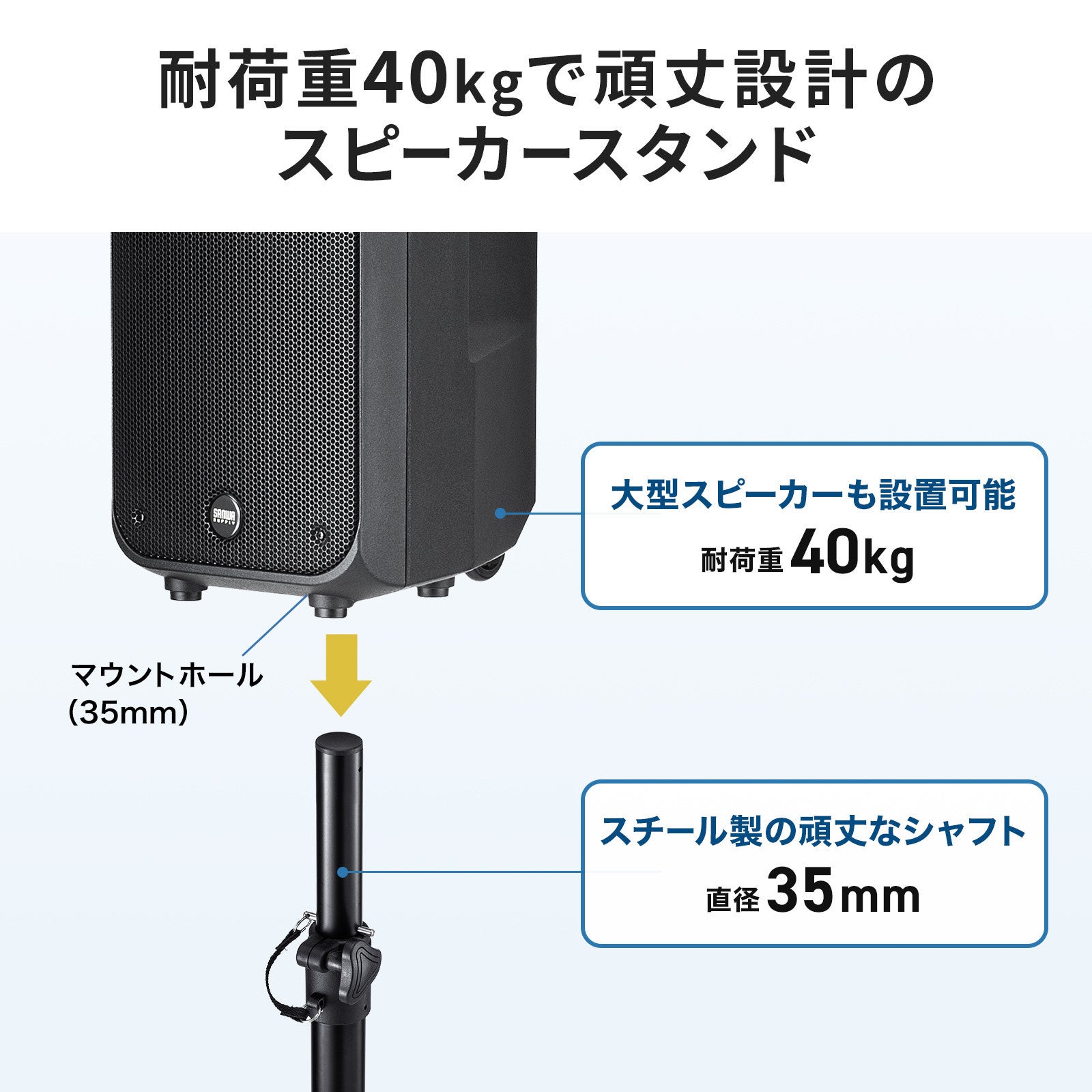 サンワサプライ、イベント設営を効率化する拡声器スピーカー用スタンド2種を発売 - 画像8