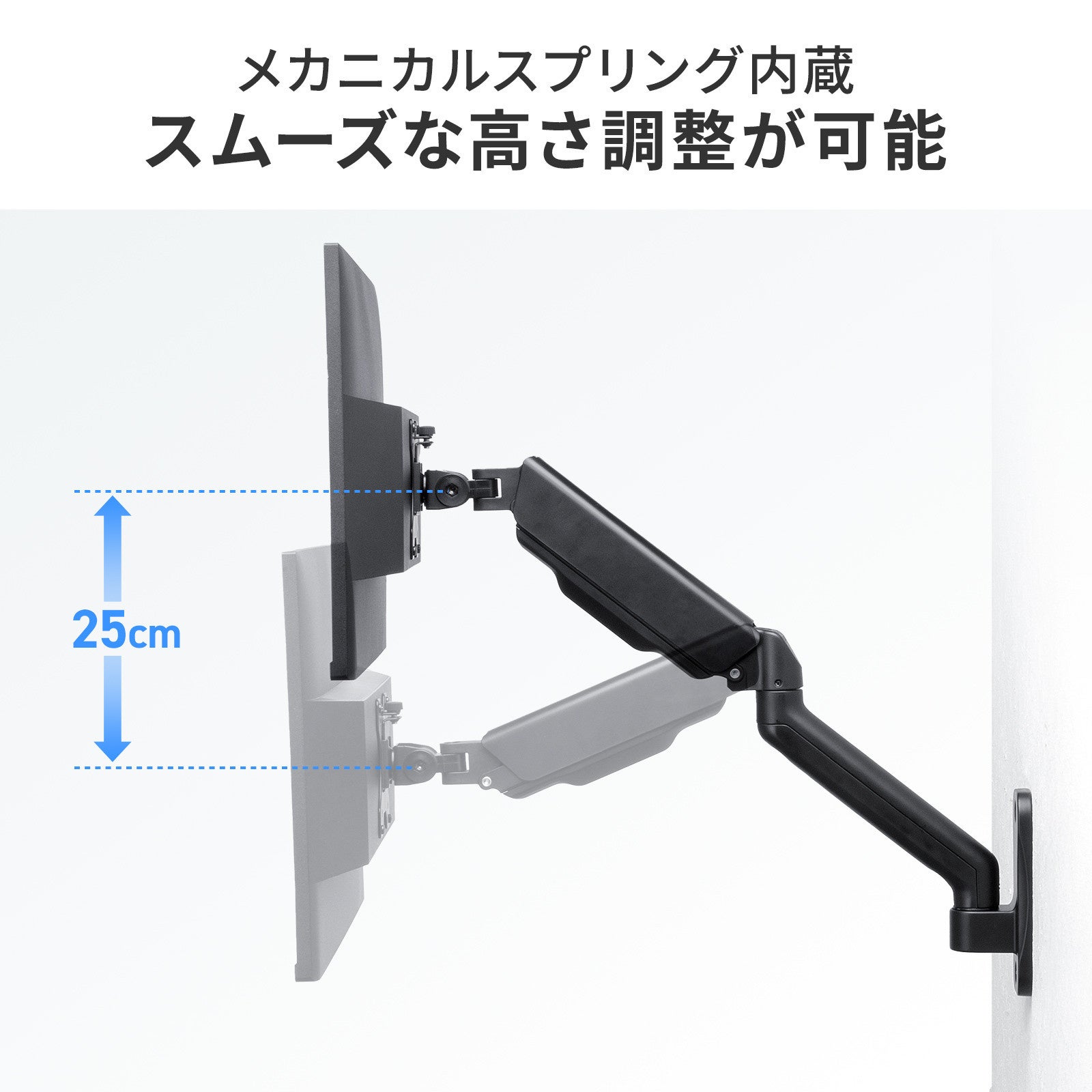 サンワサプライ、デスクを広く使える壁掛け式モニターアーム2種を発売｜用途に合わせて選べる2モデル
