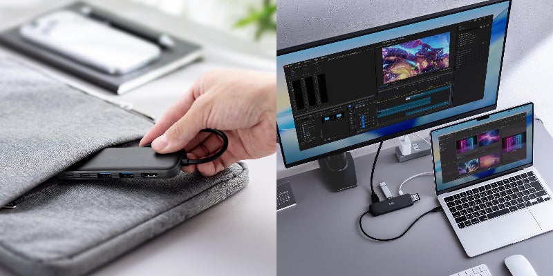 サンワダイレクト、PD100W充電対応の軽量7in1 USB-Cハブを発売 - 画像2