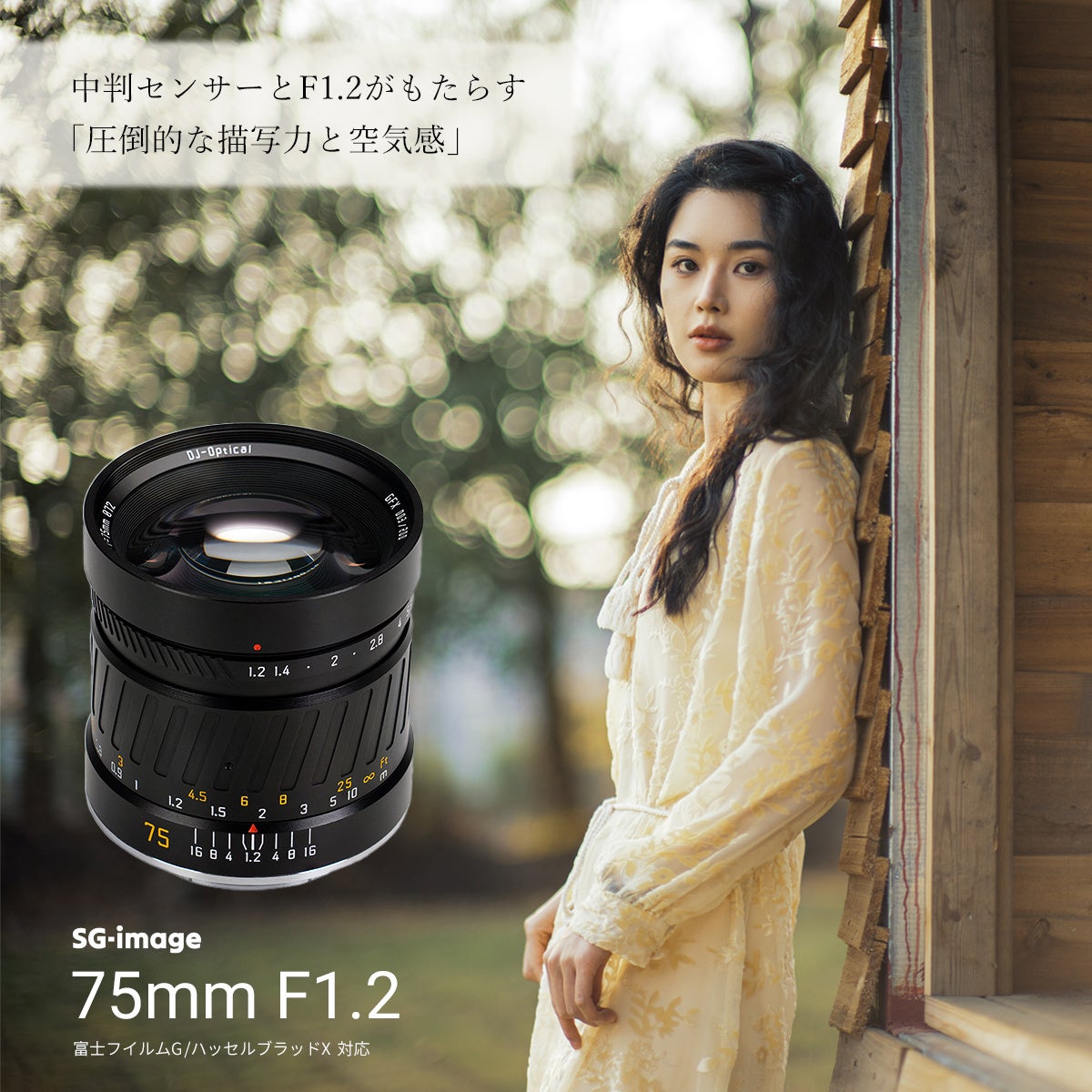 SG-image、中判対応75mm F1.2レンズを発売 - 画像1