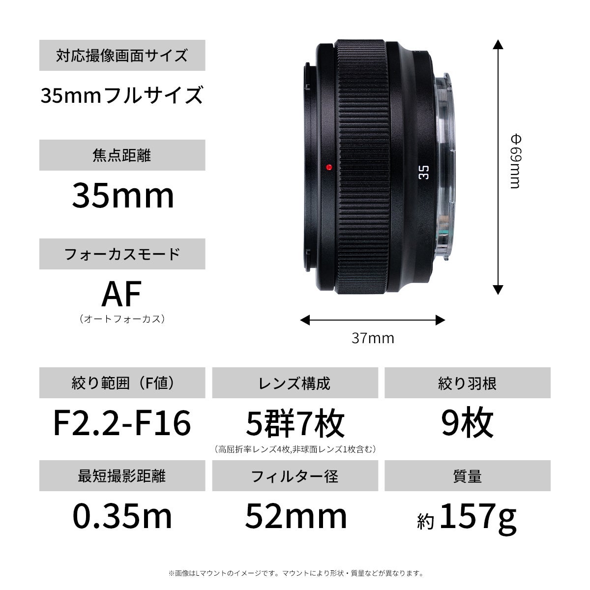 E&Iクリエイション、フルサイズ対応の軽量AF単焦点レンズを発売 - 画像6