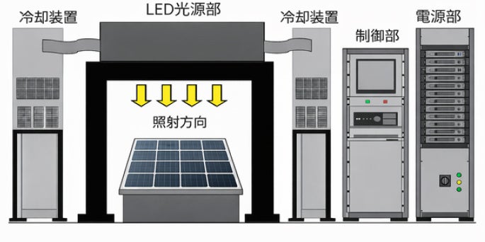 新栄電子計測器、太陽電池評価向け大型白色LED光源装置「WLS-1000」発売｜大型モジュールに対応する照射面積と調整機能