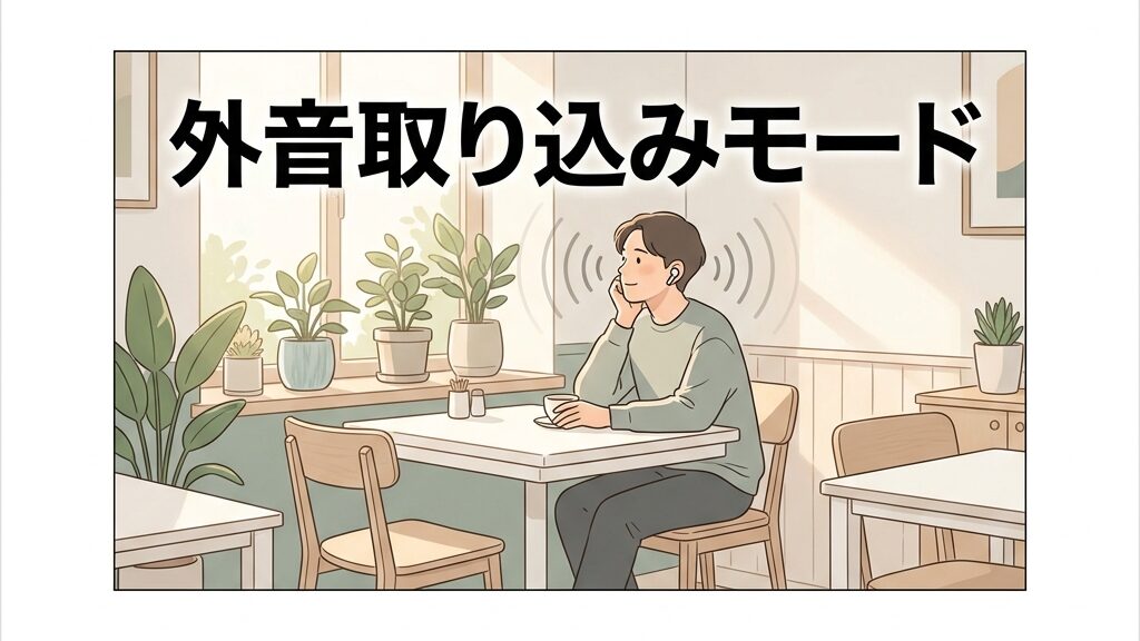 SOUNDPEATS Air5 Pro+ 外音取り込みモードと会話強調機能