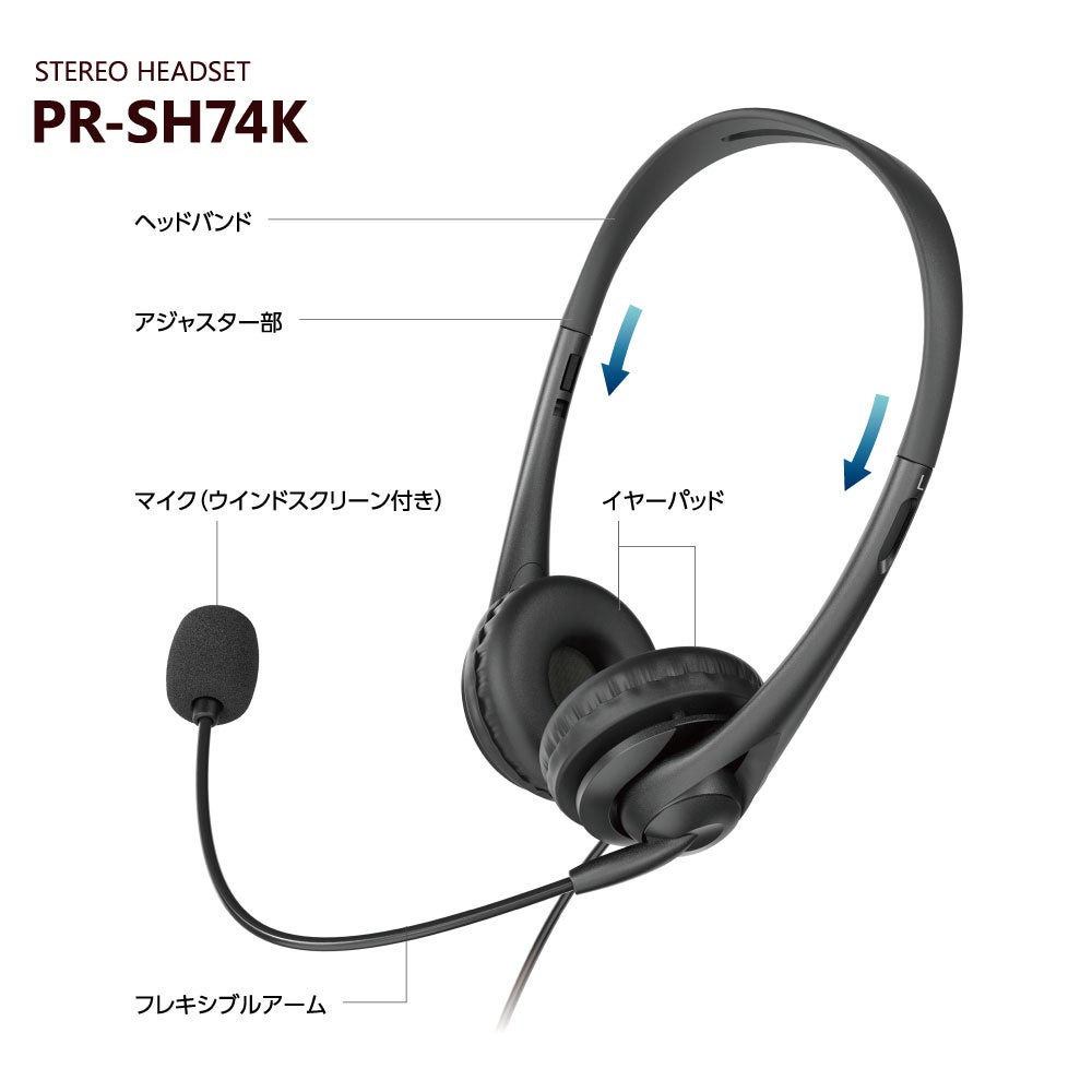 多摩電子工業、軽量設計の有線ステレオヘッドセット「PR-SH74K」を発売 - 画像4