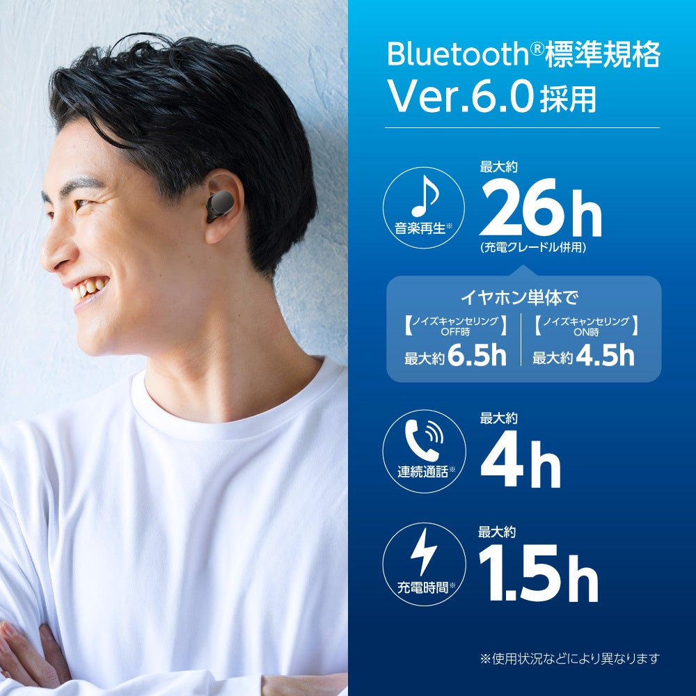 多摩電子工業、ANC搭載のフルワイヤレスイヤホン「TBS86K」を発売 - 画像3