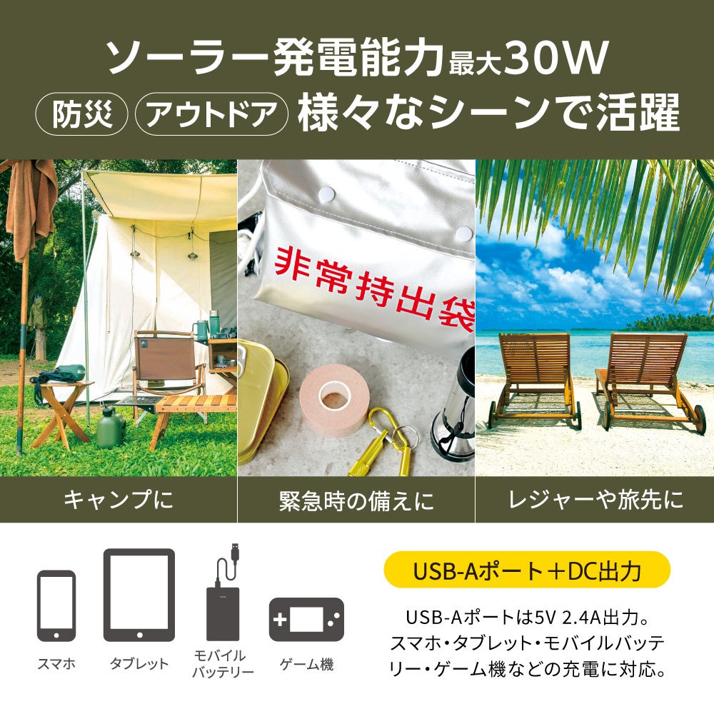 多摩電子工業、30Wソーラー充電器「TSK130K」を発売 - 画像4