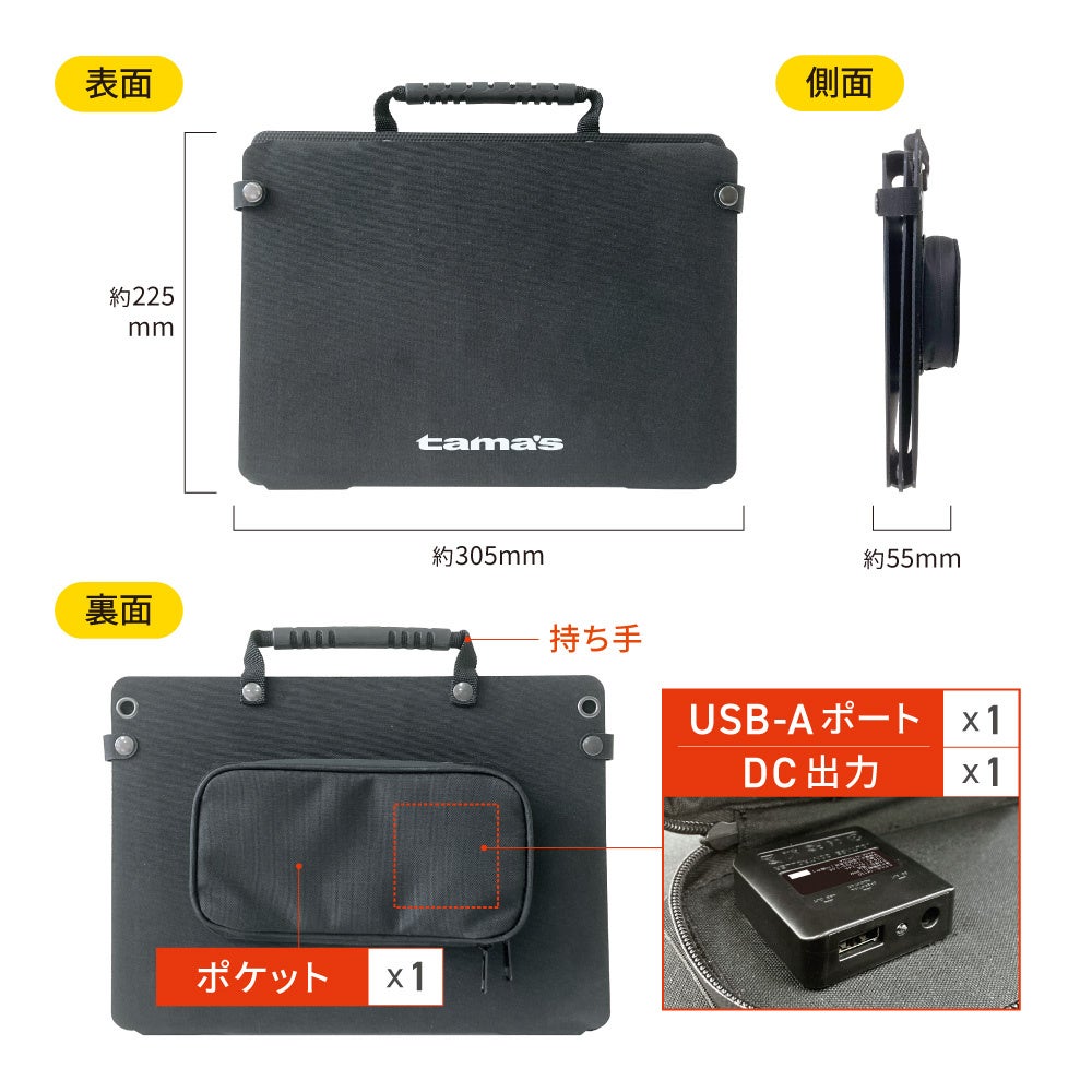 多摩電子工業、30Wソーラー充電器「TSK130K」を発売 - 画像7