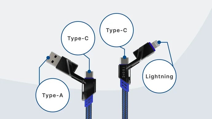 PC・スマホ両対応！高出力＆高耐久4in1充電ケーブル「TEGIC VI MAX」 - 画像5