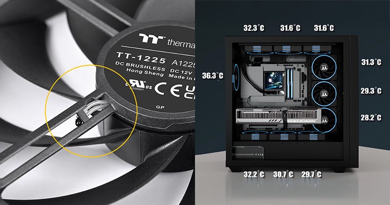 Thermaltake、温度センサー搭載ファン「TS EX RGB」とCPUクーラー「UX150-L」を発表 - 画像3