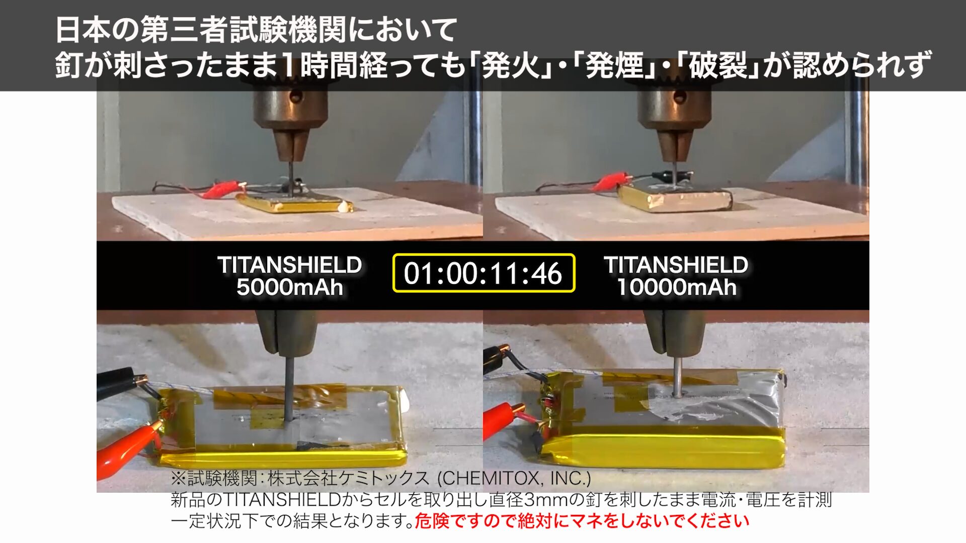 tmコーポレーション、発火リスク低減設計モバイルバッテリー「TITANSHIELD」をMakuakeで販売開始 - 画像5