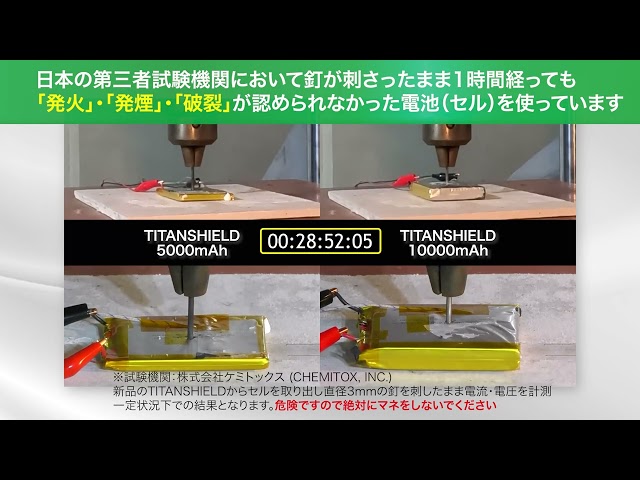 準固体電池採用「TITANSHIELD」、Makuakeで先行販売開始 - 画像3