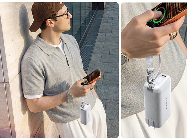TORRAS、1mケーブル内蔵の45W急速充電器兼モバイルバッテリーを発売 - 画像4